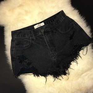 Hollister Black Denim Jean Shorts